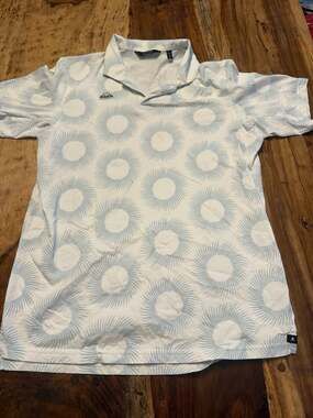 RADMOR Taylor Bobrad Plantae Print Golf Polo Shirt XS